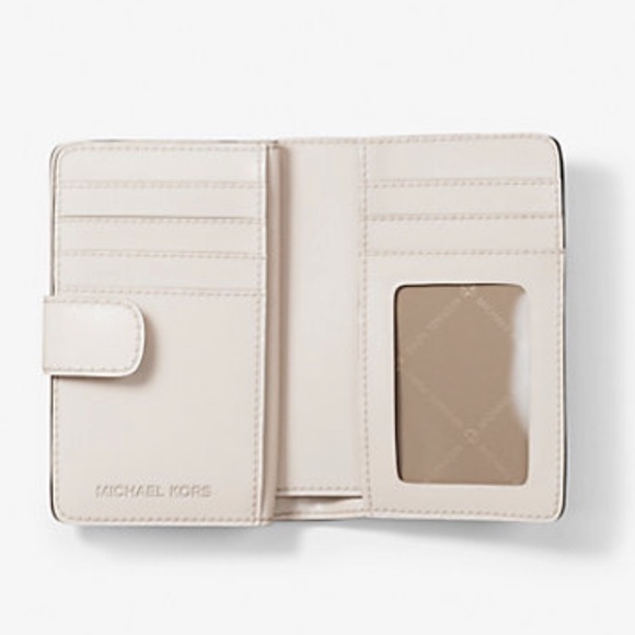 Michael Kors Jet Set Md Floral Embellished Signature Logo Bi-Fold Wallet ZP CN - Picture 5 of 16